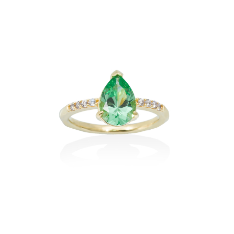 ANILLO DORADO Y VERDE