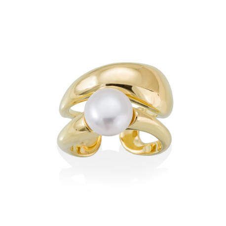 ANILLO DORADO Y PERLA