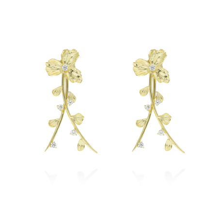 PENDIENTES FLOR DORADO
