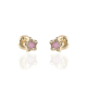 PENDIENTES ORO ESTRELLA ROSA