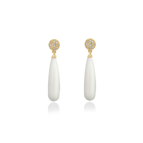 PENDIENTES AGATA BLANCA
