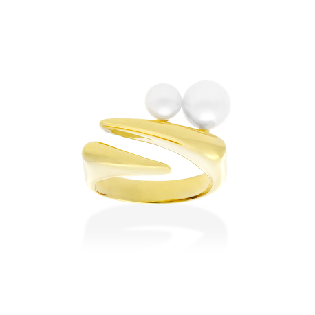 ANILLO DORADO PERLAS